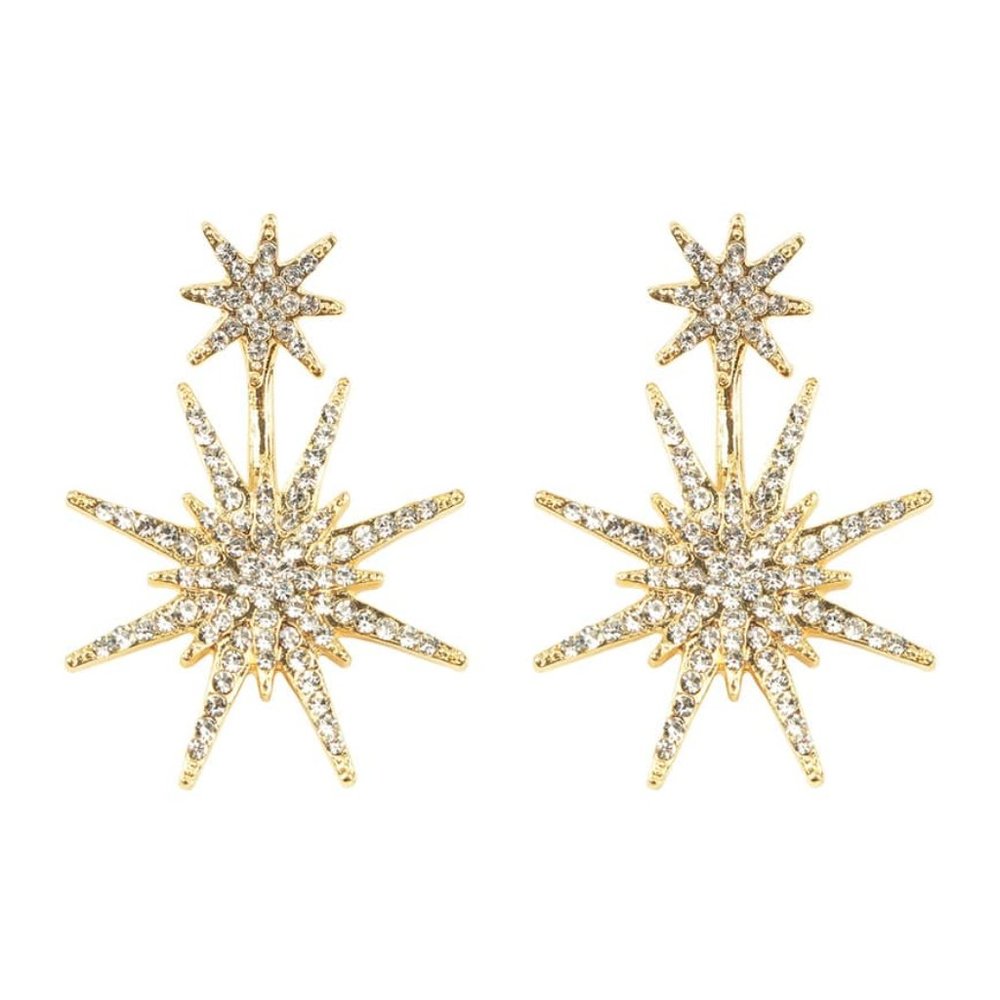 Eye Candy LA Crystal Detail North Star Earrings